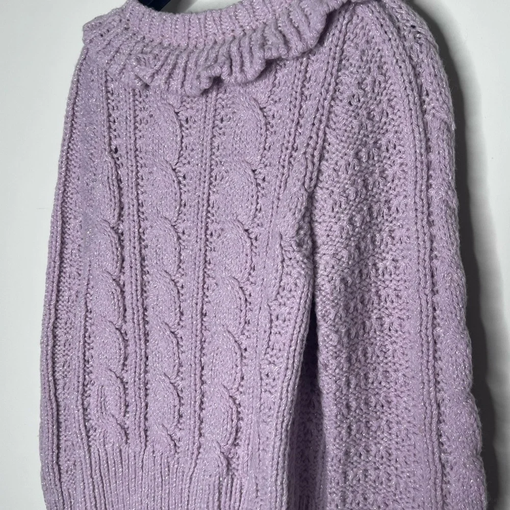 LoveShackFancy Christina Sweater in Thistle XS - Picture 5 of 7